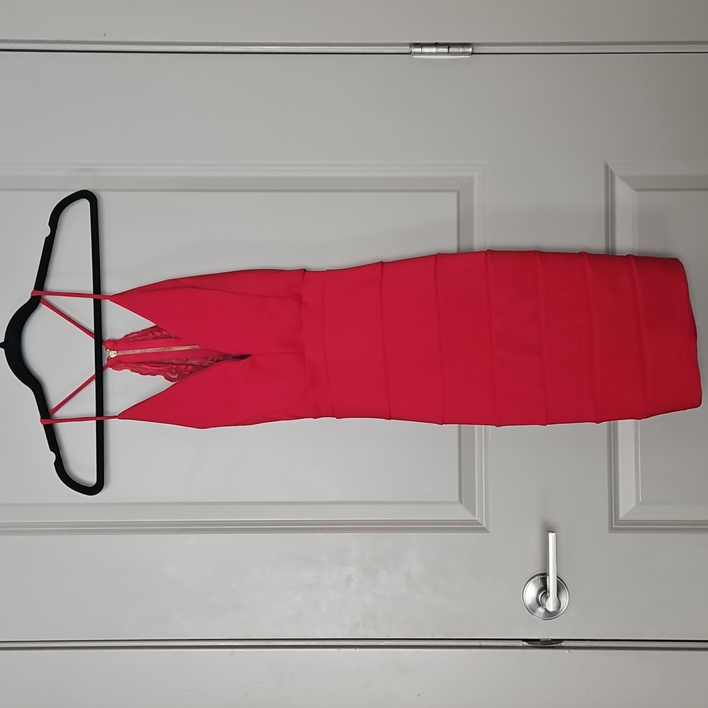Red Bodycon Dress, Size Small